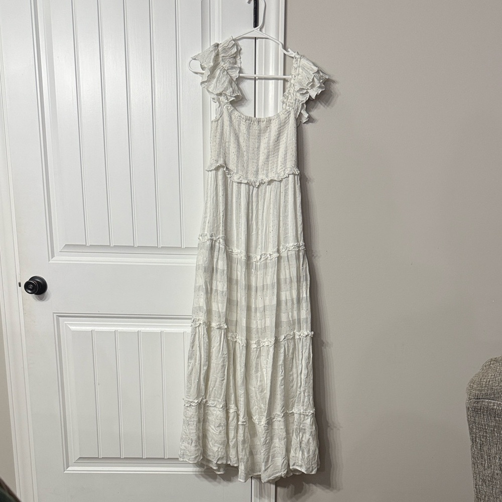 PQ Swim White Ruffled Strap Tiered Maxi Dress - Picture 9 of 9